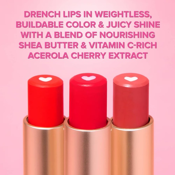 NEW Too Faced Too Femme Heart Core Lipstick Shade Do Not Disturb - Picture 5 of 10